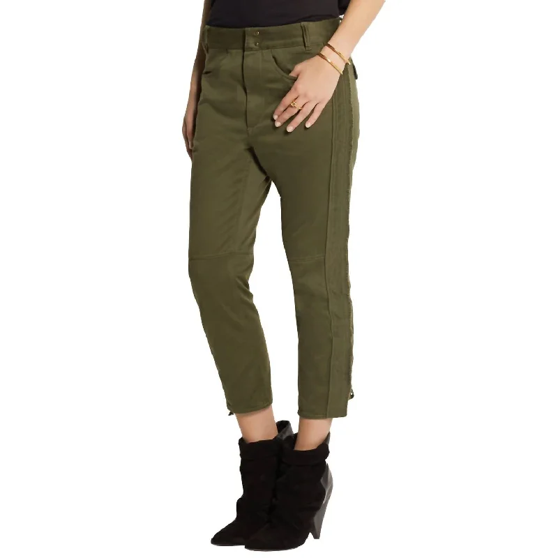 Tight cargo trousers for men with functional pockets and slim-fit style -Women's Jessie Cropped Pants In Khaki