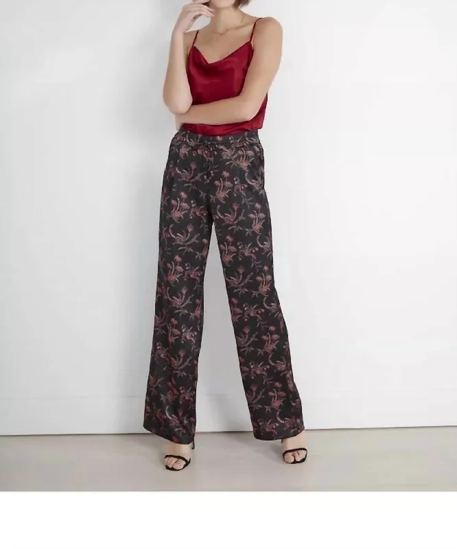 Tight trousers for women with cropped style and chic, modern finish -Solynne Pant In Black Multi