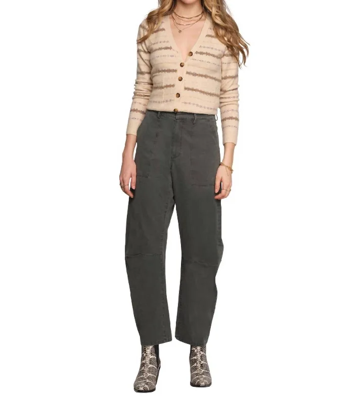 Tight trousers for women with belt loops and classic design for versatile look -Lupita Pant In Jet