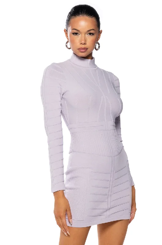 Mini Dresses for Fashion Shows -LANA LONG SLEEVE MINI DRESS