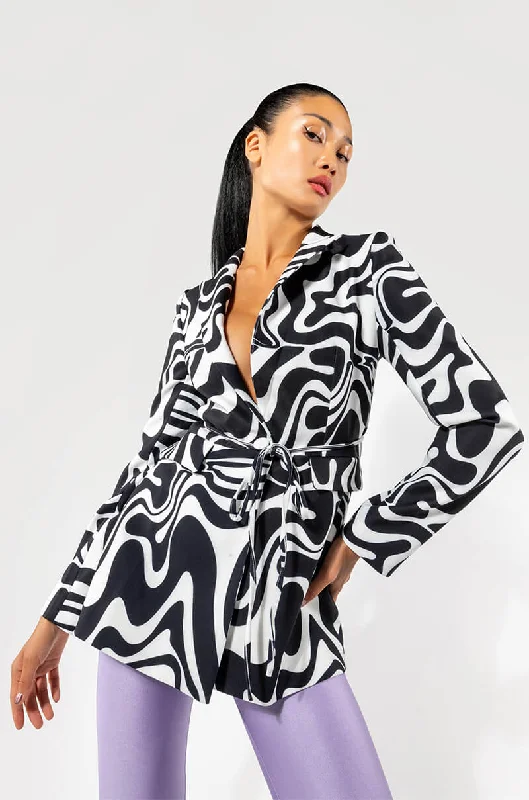 CITY GIRL SWIRLY OPEN BACK BLAZER