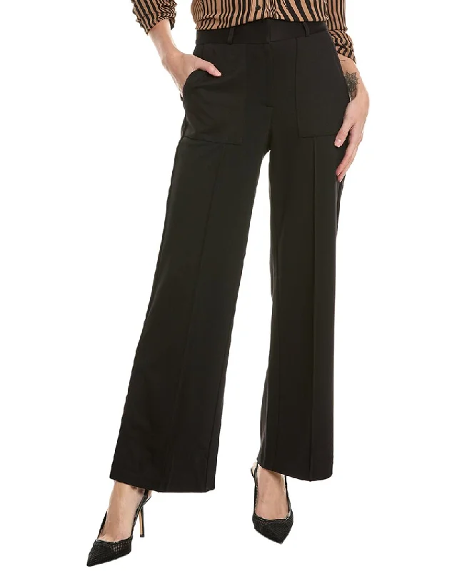 Lightweight tight trousers for men with breathable fabric for summer wear -T Tahari Wide Leg Pant