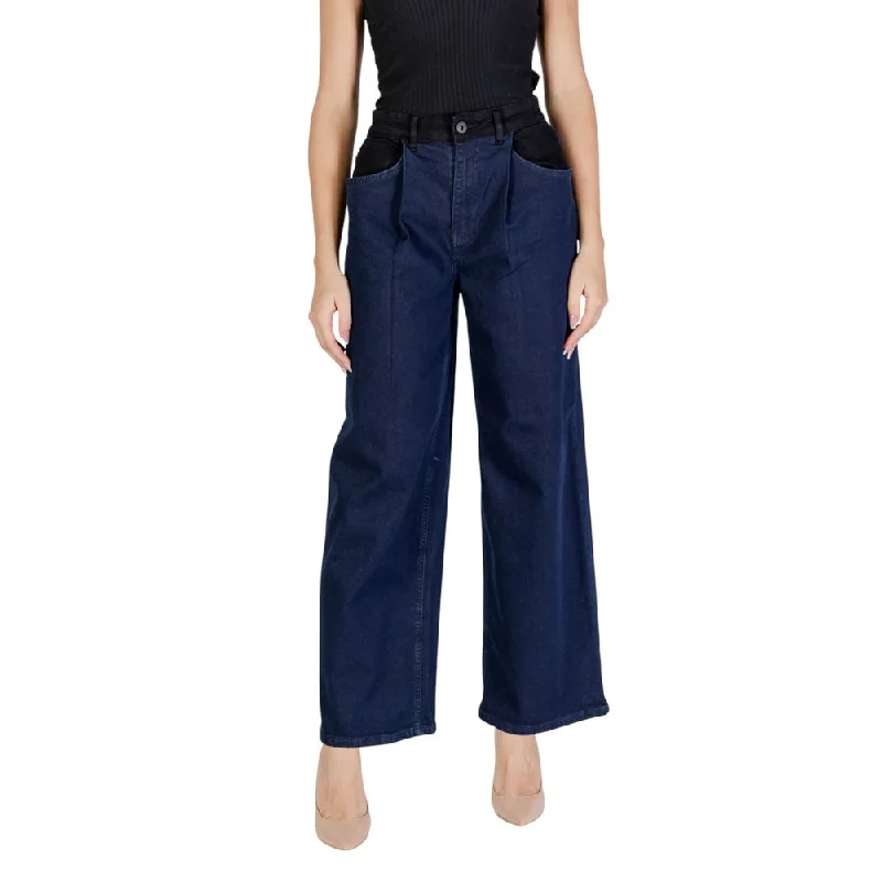 High-waisted tight trousers for women with flare leg and retro aesthetic -ICHI  Cotton Jeans & Women's Pant