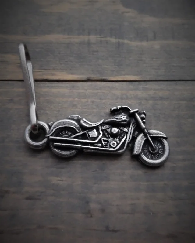 Necklaces and pendants with lock and key designs for a symbolic gesture-BZP-22 Motorcycle Zipper Pull