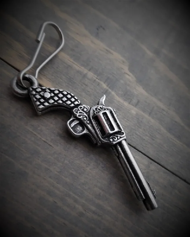 Beautiful necklaces and pendants with gemstone teardrops for an elegant effect-BZP-24 Revolver Zipper Pull