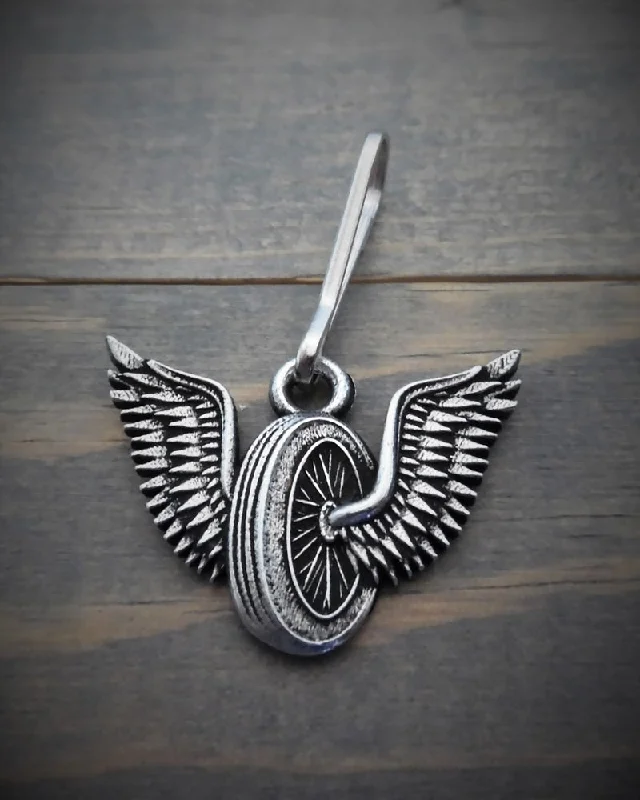 Best necklaces and pendants with minimalist pendants for a sleek, understated look-BZP-37 Wing Wheel Zipper Pull