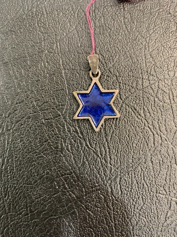 Best necklaces and pendants with turquoise stones for a vibrant boho-chic look-Blue Star of David Charm