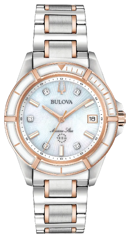 Best necklaces and pendants with art deco elements for a vintage, glamorous design-BULOVA MARINE STAR 98P187