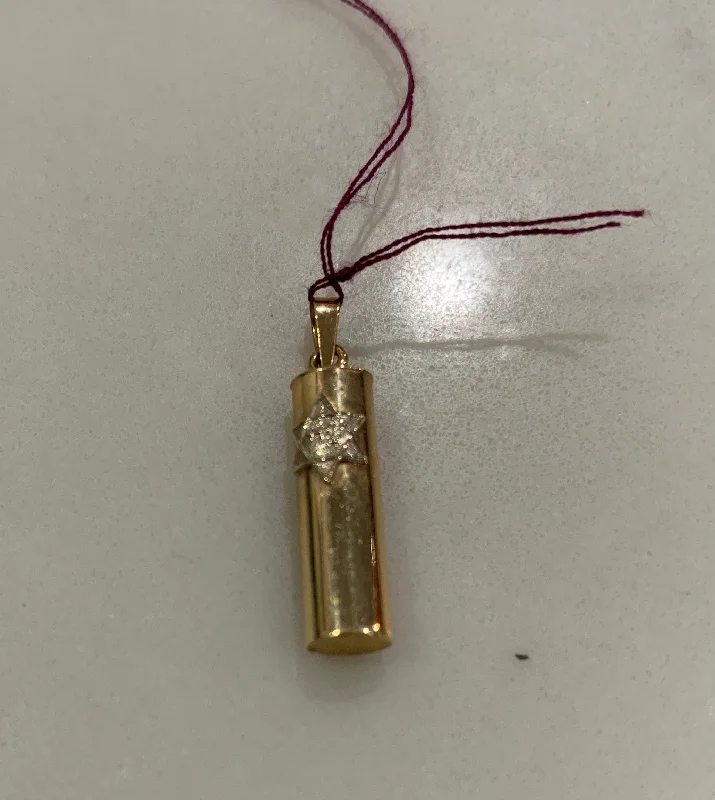 Necklaces and pendants with clear quartz for a pure and radiant look-Charm - Gold Mezuzah (no necklace)