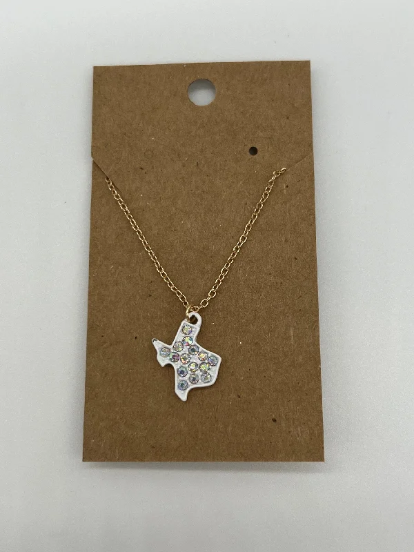 Necklaces and pendants with zodiac constellation designs for an astrological touch-Crystal Texas Necklace - White