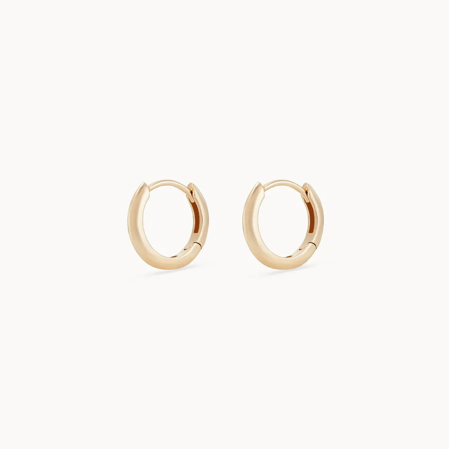 Elegant necklaces and pendants with gold chains for a chic, timeless appearance-Dagger Small Hoop (14K Gold)