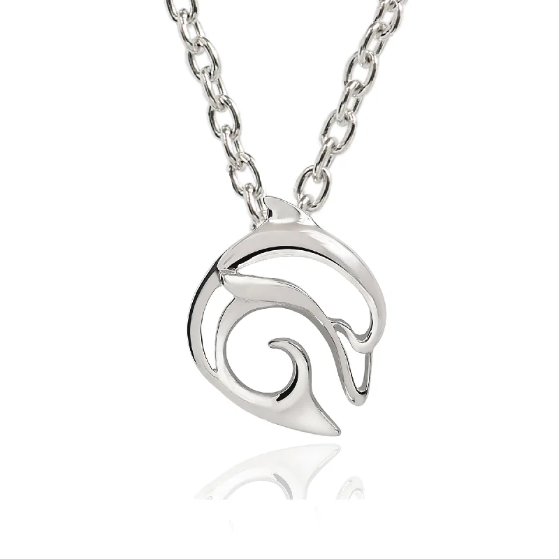 Stunning necklaces and pendants with birthstone pendants for a personal touch-Dolphin Necklace Sterling Silver for Women- Dolphin Gifts for Women, Dolphin Jewelry, Miniature Dolphin Charms, Gifts for Dolphin Lovers