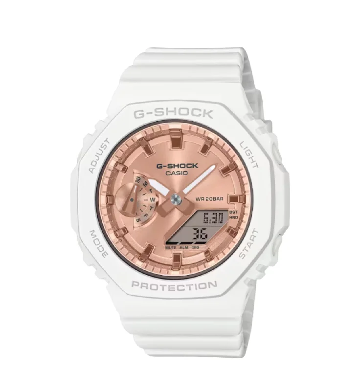 Necklaces and pendants with matching rings for a coordinated set of jewelry-G SHOCK-ANALOG-DIGITALWOMEN GMAS2100MD7A