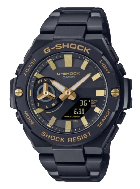 Beautiful necklaces and pendants with natural stones for an earthy, organic vibe-G-Shock G-STEEL GST-B500 Series GSTB500BD1A9