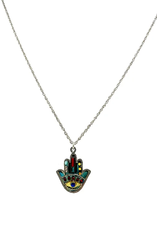 Best necklaces and pendants with statement designs for a fashionable accessory-Seeka Hamsa Necklace