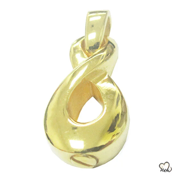 Elegant necklaces and pendants with gold chains for a chic, timeless appearance-Infinity Cremation Jewelry - Gold Plated