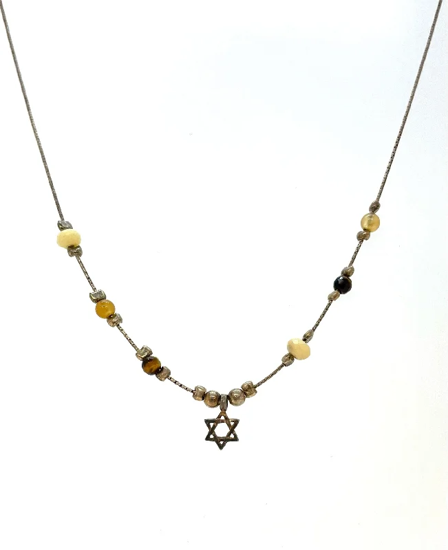 Best necklaces and pendants with crystal accents for a sparkling and elegant style-Necklace - Star of David