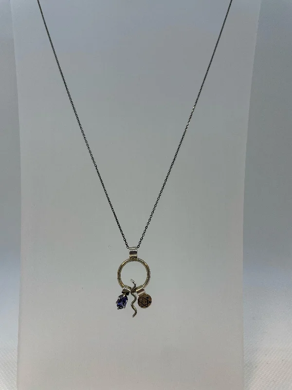 Unique necklaces and pendants with custom birthstone arrangements for personalization-Joan Z Horn Necklace