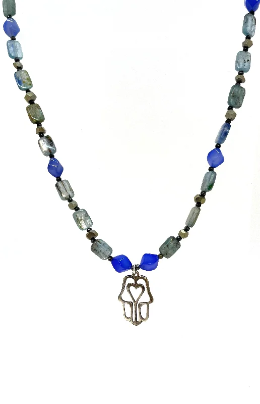 Beautiful necklaces and pendants with geometric shapes for a modern, artistic design-Necklace - Hamsa