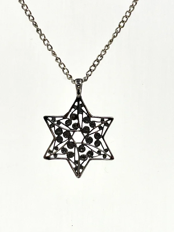 Layered necklaces and pendants for a trendy and fashionable stacked look-Bareket Star of David Necklace - large