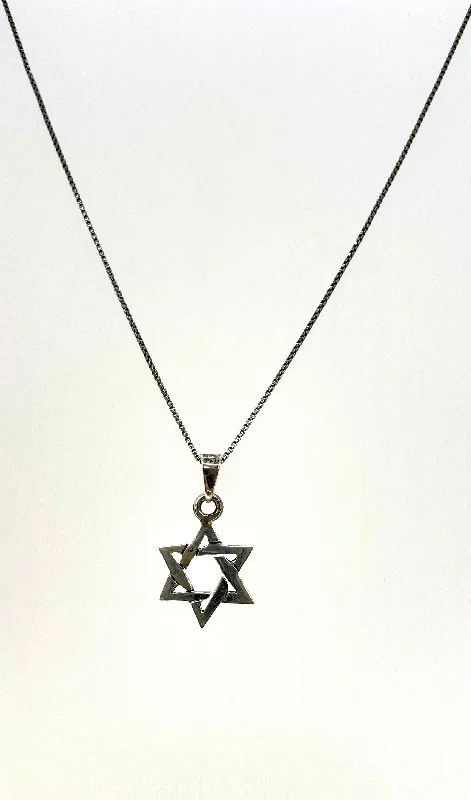 Stunning necklaces and pendants with turquoise and gold for a vibrant, earthy look-Necklace - Star of David