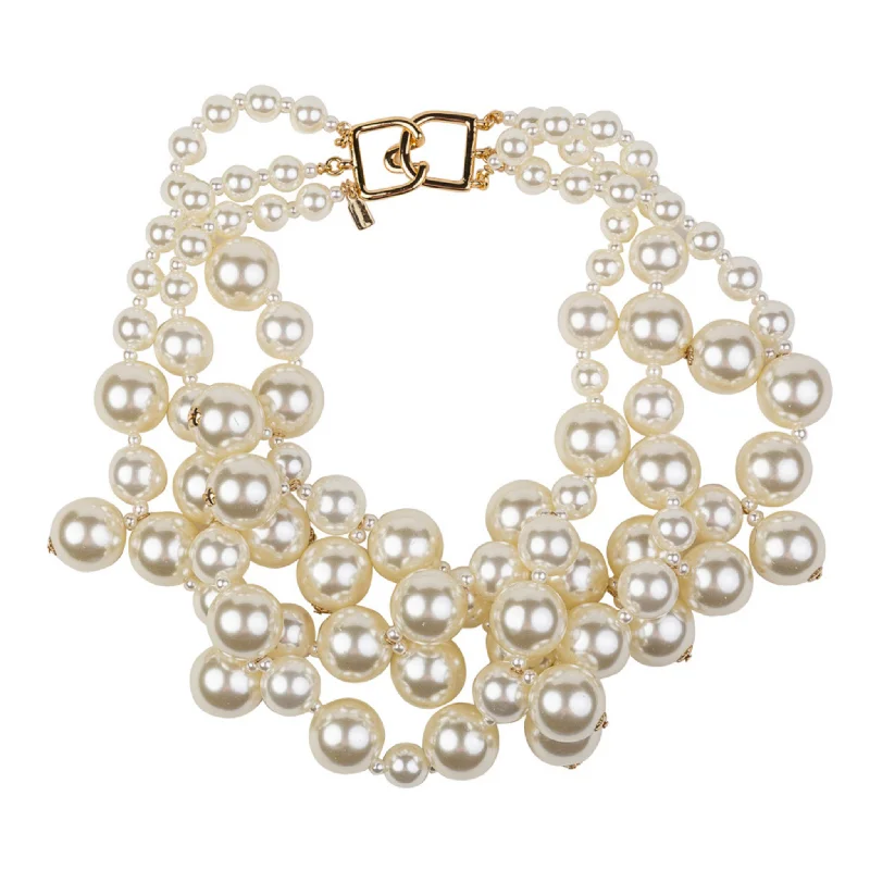 Best necklaces and pendants with vintage lockets for a nostalgic, sentimental look-Pearl Cluster Drops Necklace