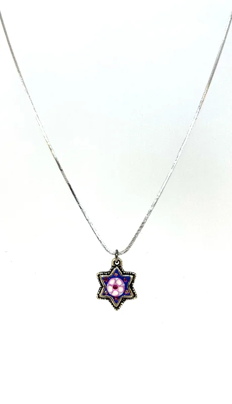 Necklaces and pendants with custom engravings for a personal, meaningful gift-Purple Star Necklace