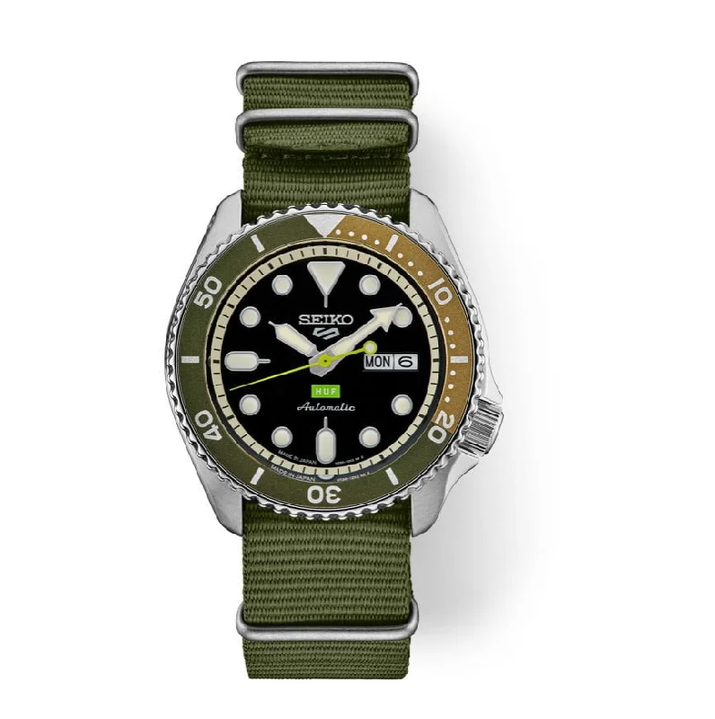 Best necklaces and pendants with emerald gemstones for a rich, sophisticated design-Seiko-Seiko 5 Sports HUF Limited Edition SRPJ19