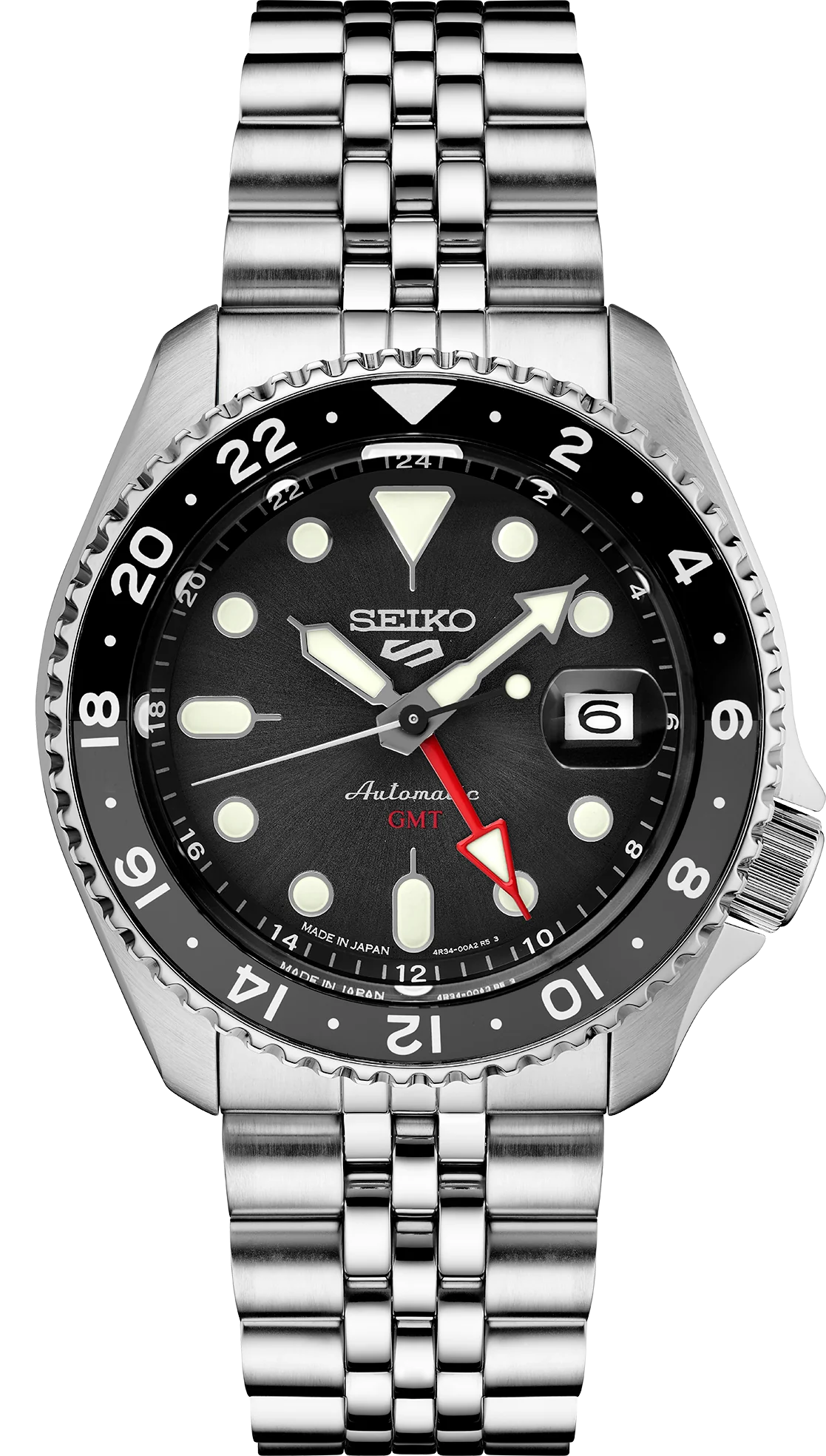 Best necklaces and pendants with heart-shaped lockets for a sentimental keepsake-SEIKO-5 Sports SSK001 GMT Series Automatic Black Dial