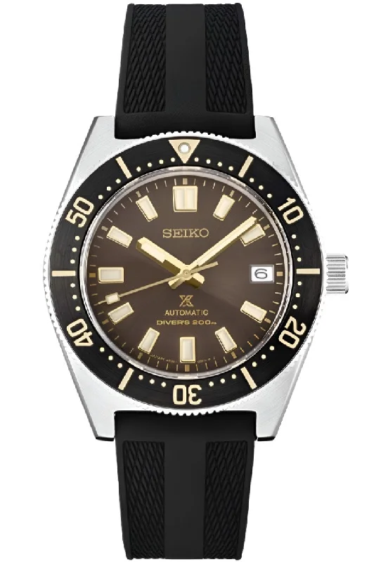 Necklaces and pendants with feather designs for a boho-chic, carefree vibe-Seiko - Prospex Brown Dial Black Leather Strap Automatic SPB147