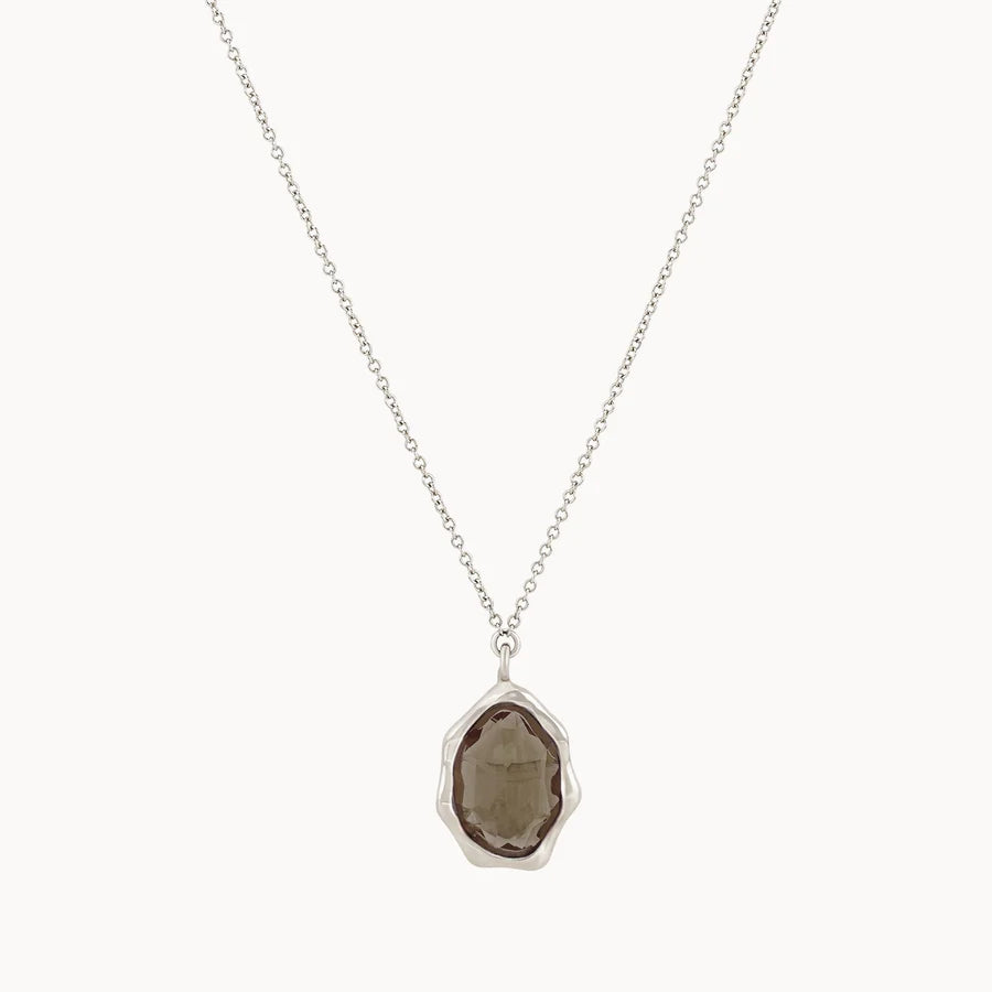 Best necklaces and pendants with minimalist pendants for a sleek, understated look-Smoky Quartz Mood Necklace (Silver)