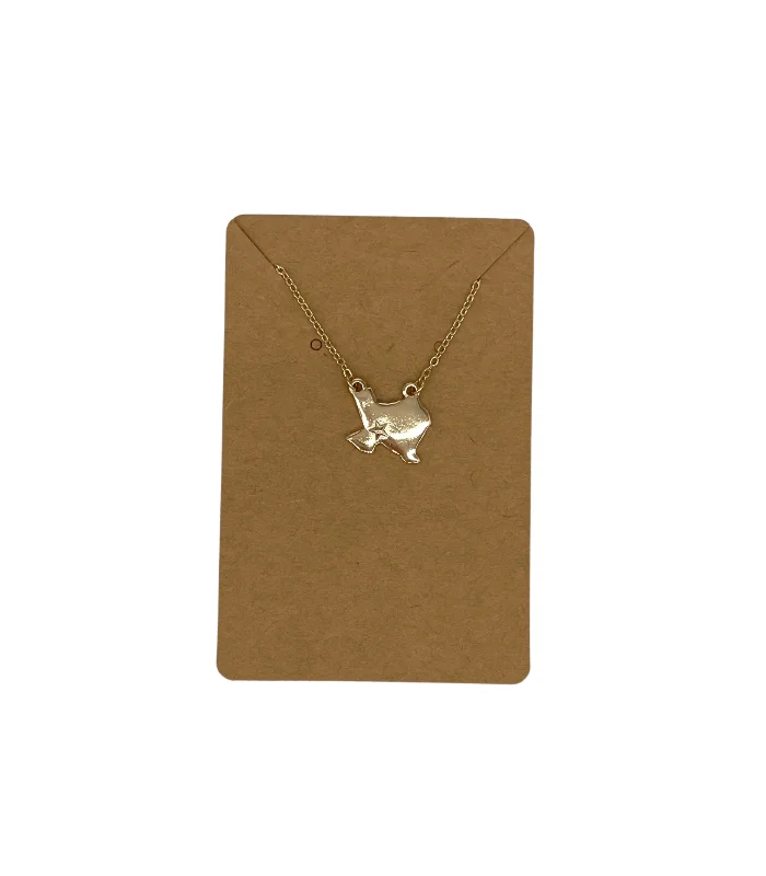 Trendy necklaces and pendants with geometric shapes for a modern aesthetic-Star Texas Necklace - Gold