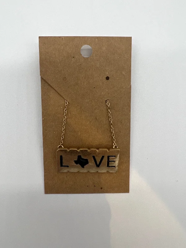 Best necklaces and pendants with statement designs for a fashionable accessory-Texas Love Necklace - Gold